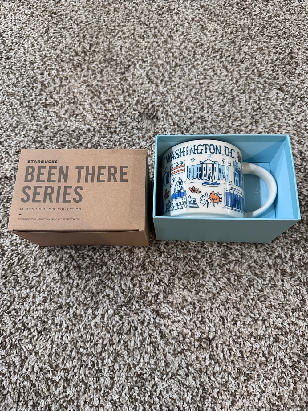 Starbucks Washington D.C. Blue and White Been There Series Mug